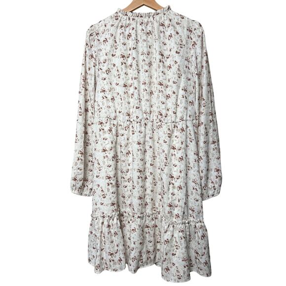 Frye XL NWT Ruffle Neck Button Front Long Dress - Picture 2 of 8